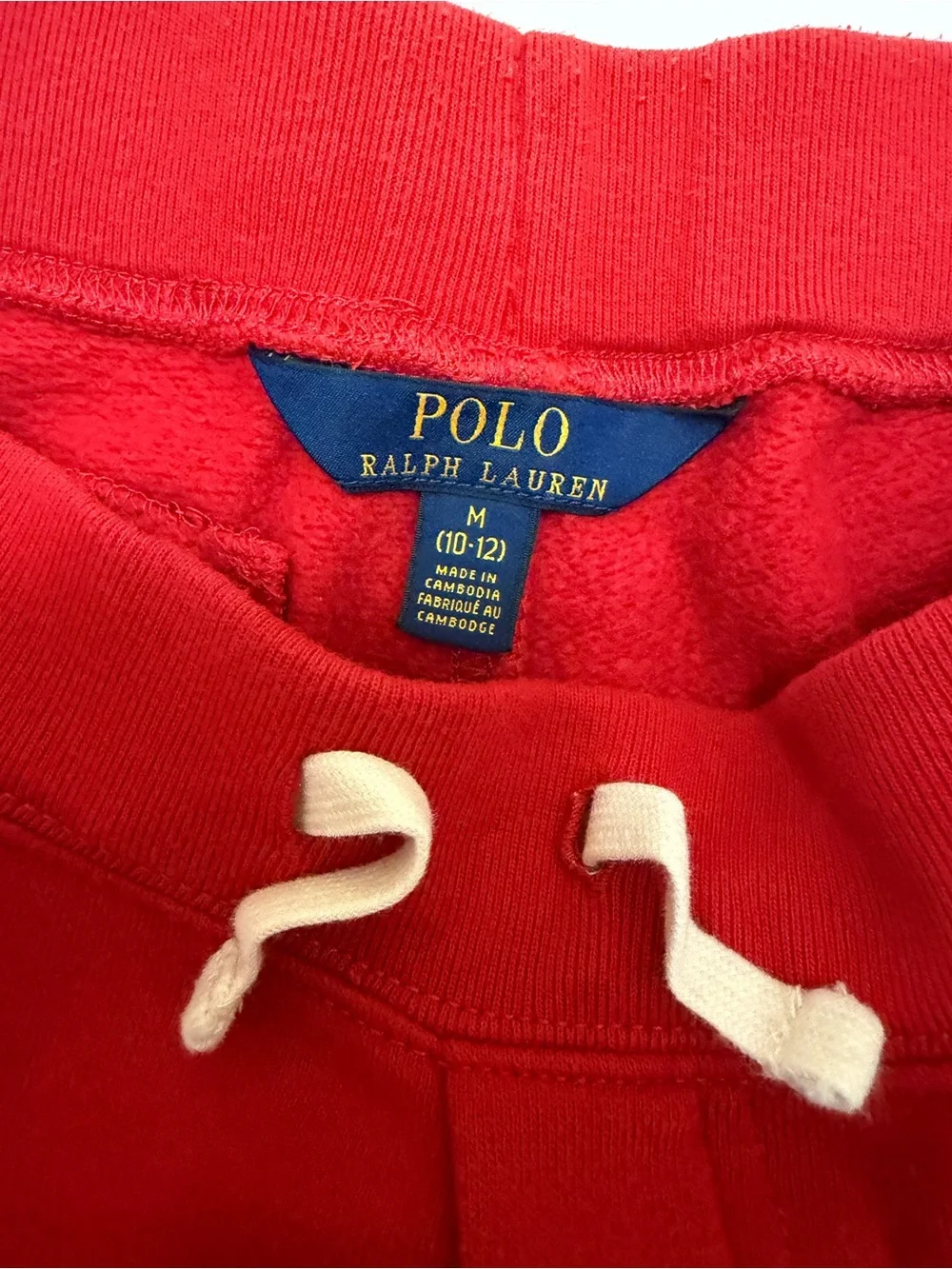 Polo by Ralph Lauren Red Kids Fleece Joggers with Embroidered Pony